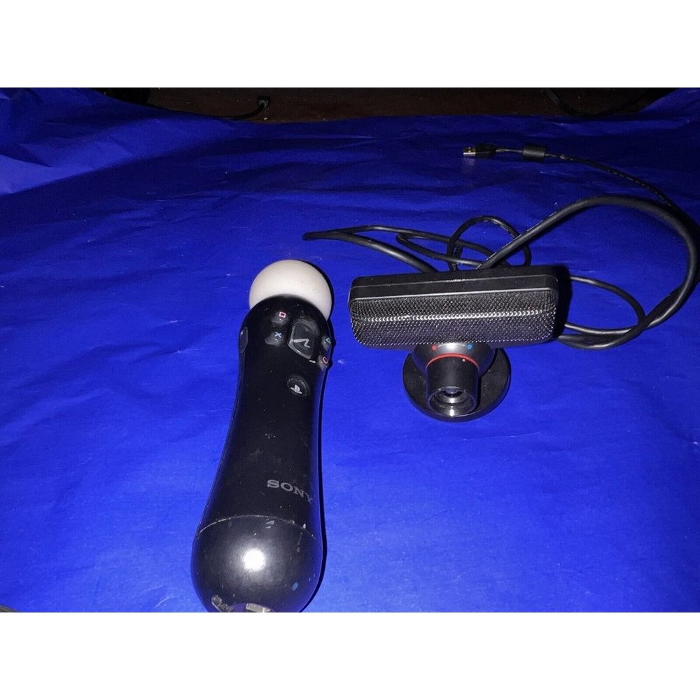 Sony Playstation 3 PS3 Move Motion Bundle Navigation Controller + PS Eye Camera